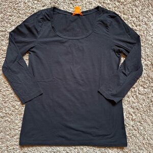 Women’s Joe Fresh Long Sleeve Tee; Black; Size Medium